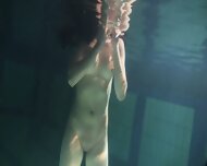 Siskina And Polcharova Strip Nude Underwater14