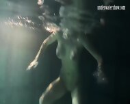 Siskina And Polcharova Strip Nude Underwater4