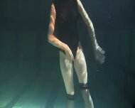 Siskina And Polcharova Strip Nude Underwater5